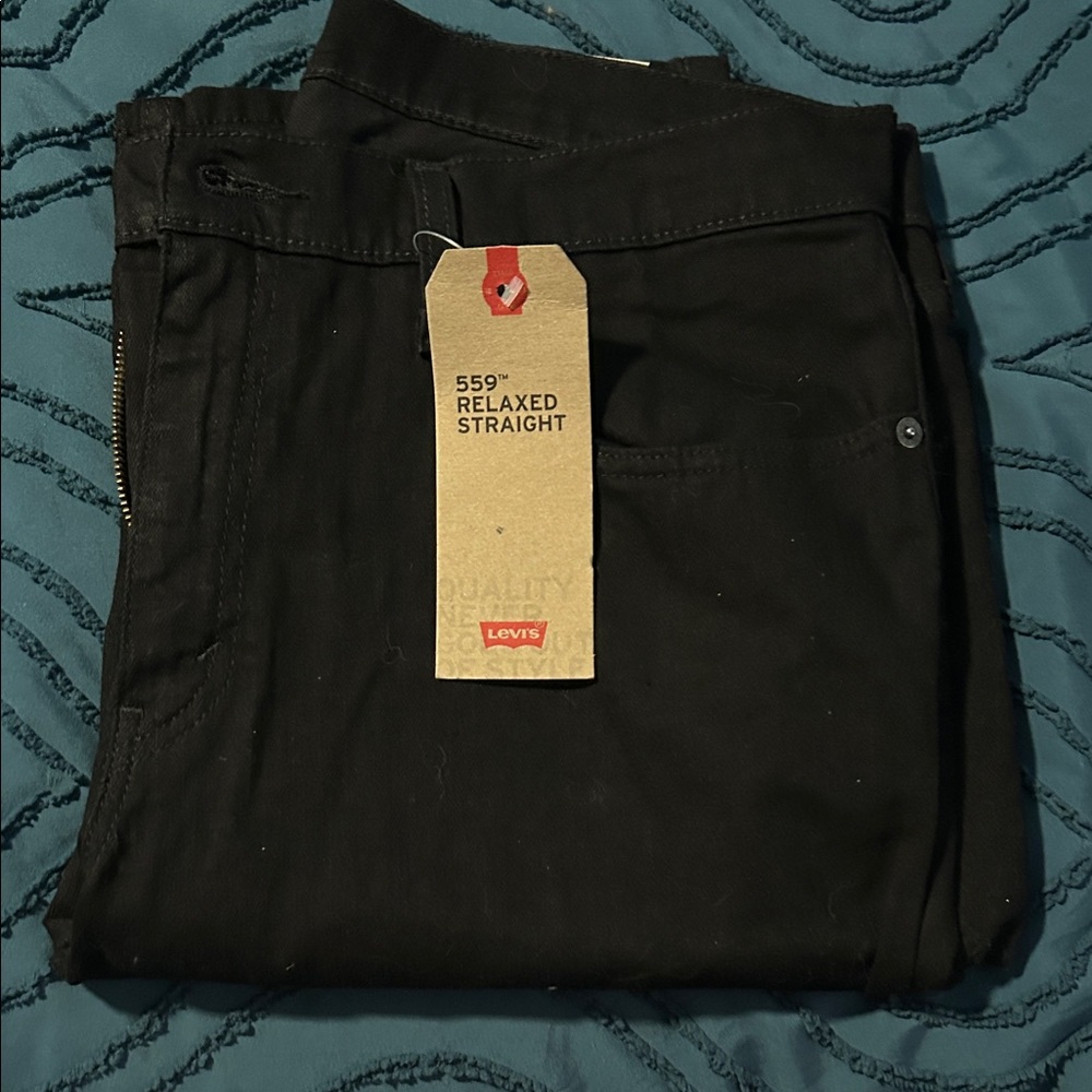 Levi's Black 559 Relaxed Straight Jeans